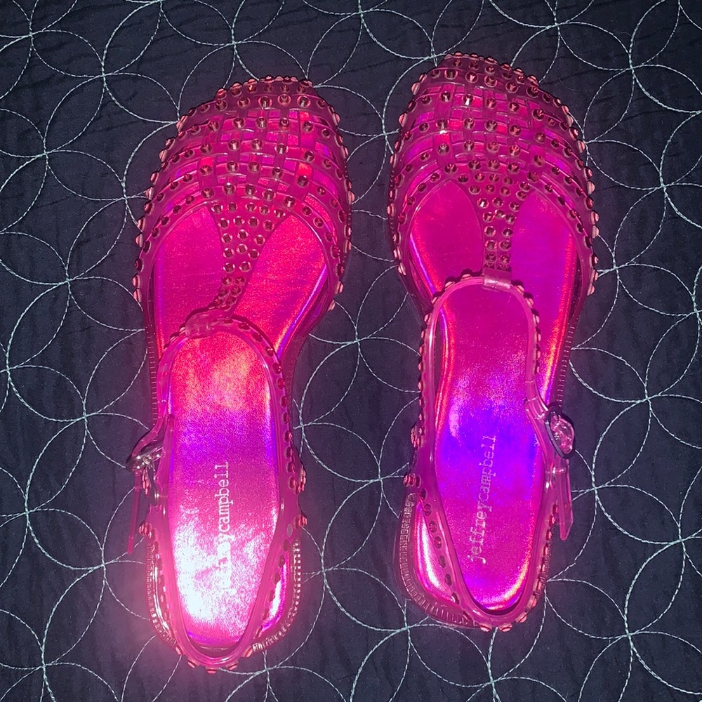 Jeffrey Campbell jellies size 9 hot pink